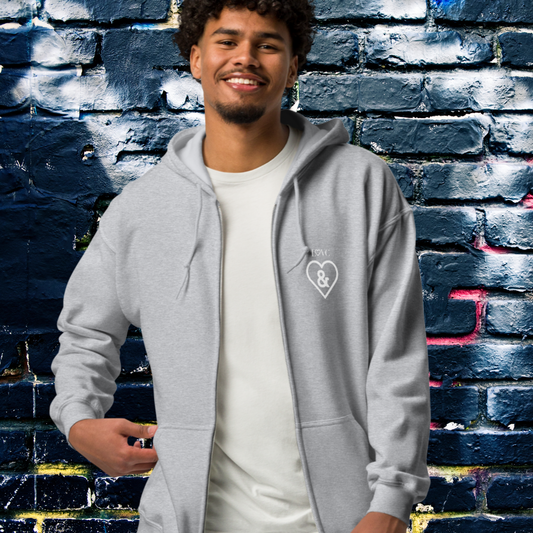 HOODIE CON CAPUCHA Y CREMALLERA HOMBRE SYMBOL &