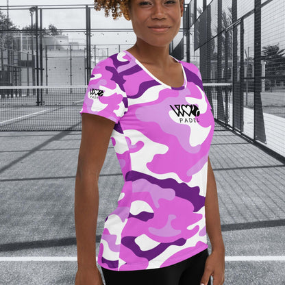 CAMISETA DEPORTIVA ESTAMPADA MUJER PADEL