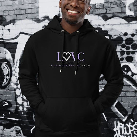 HOODIE PREMIUM CON CAPUCHA ECO HOMBRE BLACK SLOGAN