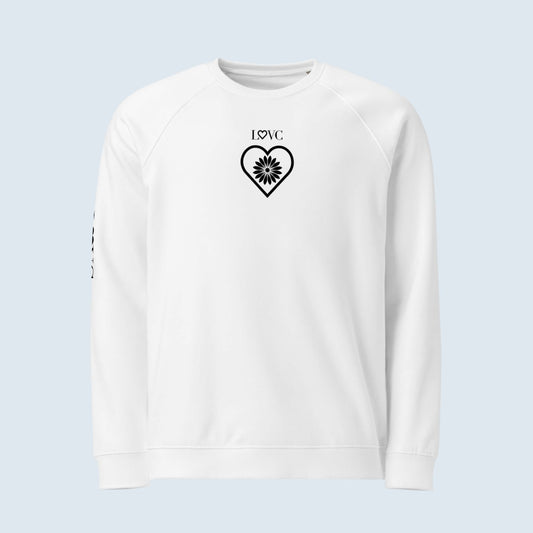 SUDADERA ORGÁNICA MUJER FLOWER LOGO MANGA