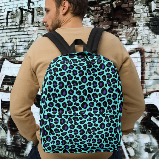 MOCHILA ANIMAL PRINT AZUL