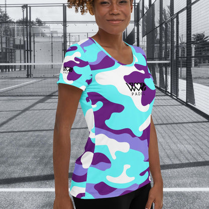 CAMISETA DEPORTIVA ESTAMPADA MUJER PADEL