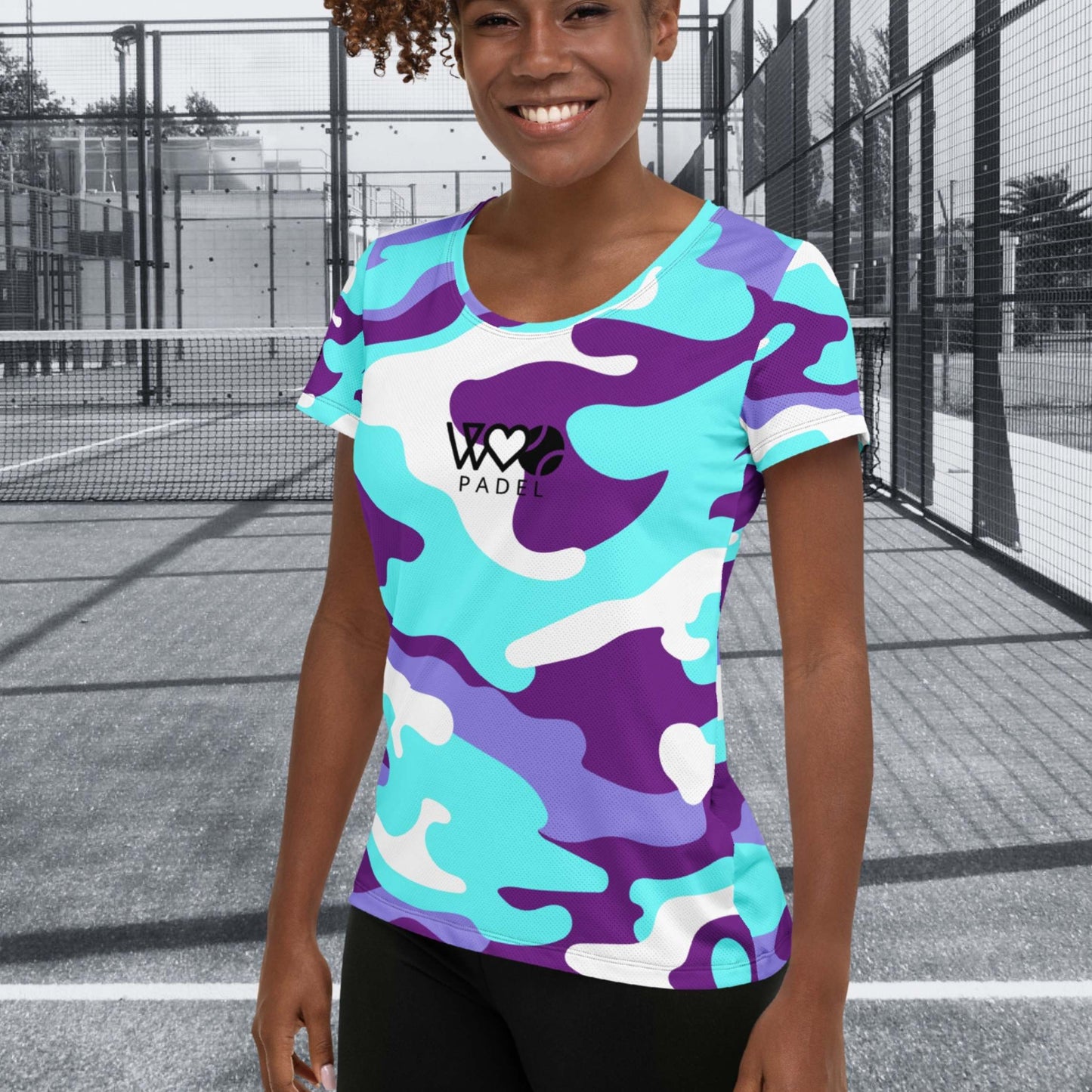 CAMISETA DEPORTIVA ESTAMPADA MUJER PADEL